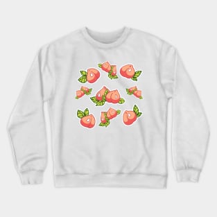 Cute peachy pattern with some peaches Crewneck Sweatshirt